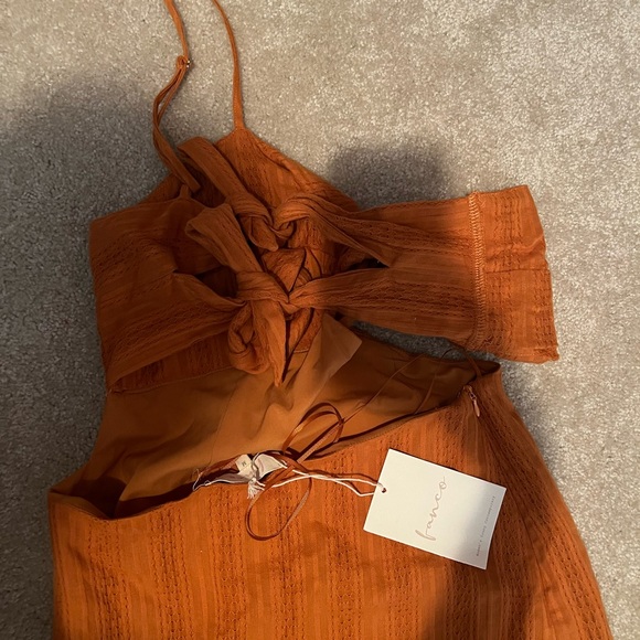 Orange asymmetric dress - Picture 12 of 13